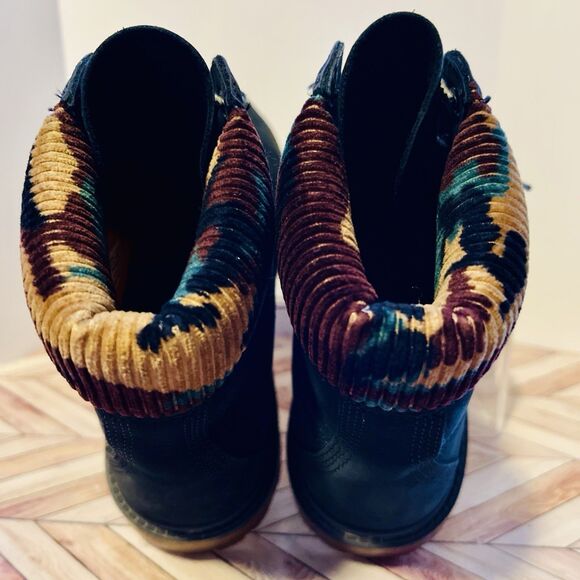 Timberland 6" Heritage Warm Lined Women's 5.5 Boot Black Camo Waterproof A2M7T - Picture 4 of 10